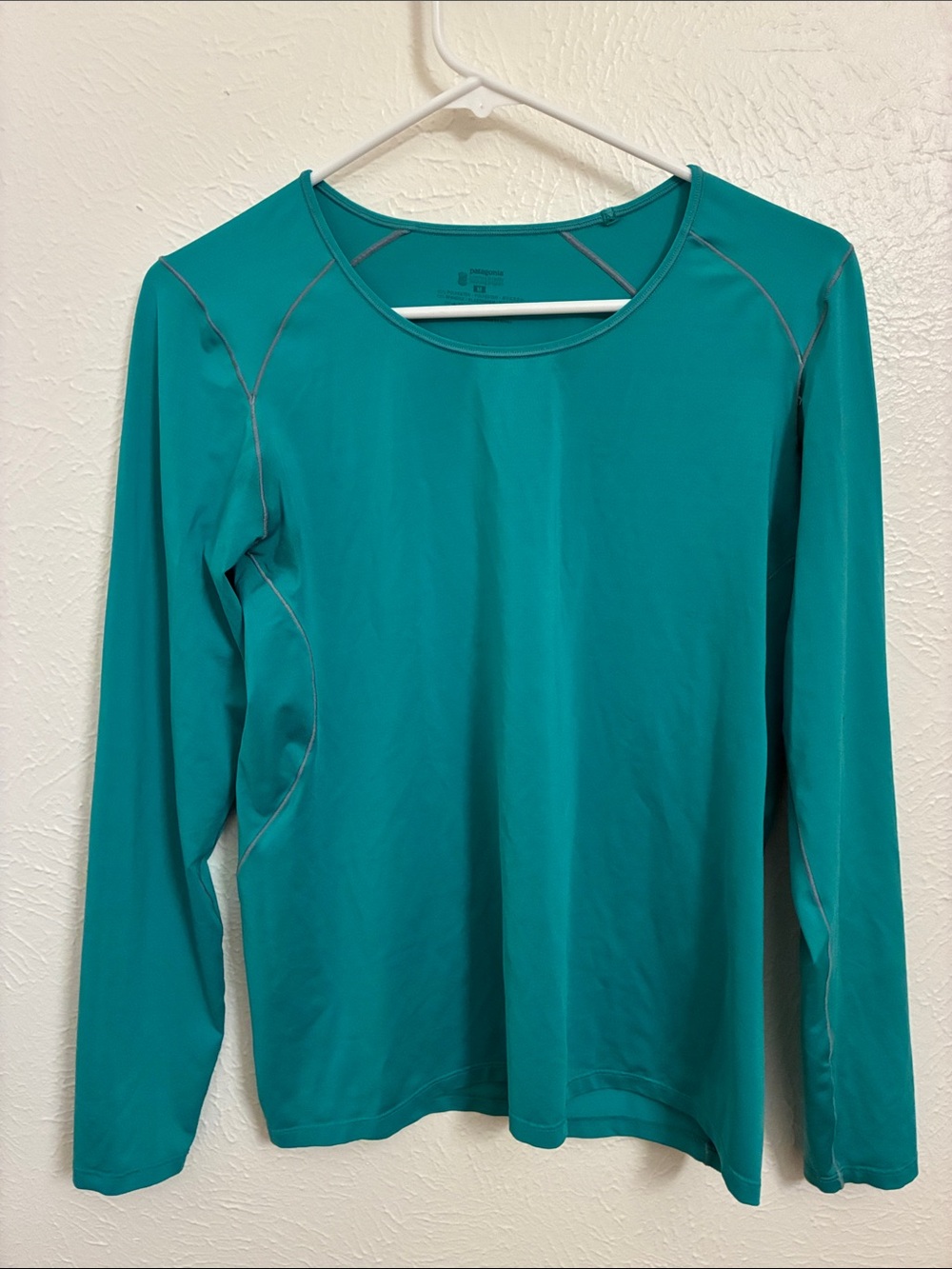 Patagonia Teal Green Long Sleeve Performance Tee